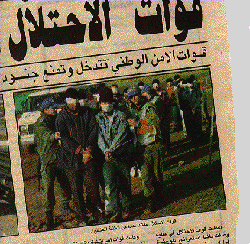 Newspaper article and photo from raid