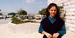 Photo: Tania Saleh on the Birzeit campus
