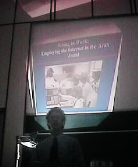 Photo: Marwan Tarazi introducing the lecture