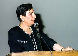 Palestinian Minister Dr. Hanan Ashrawi.
