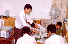 Photo:  Hands-on training in technical courses