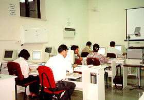 Photo:  The Continuing Education Department's Computer Lab located on the Birzeit campus