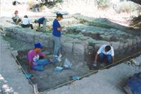 Birzeit University students excavating a site