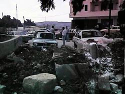 Photo: Bulldozed roadblock