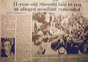 Photo of newspaper headlines