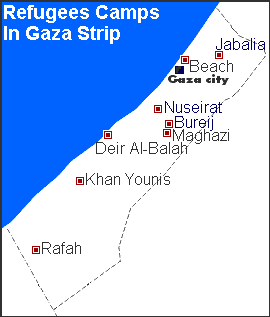 Palestinian Refugees Camps in Gaza Strip