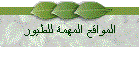 المواقع المهمة للطيور